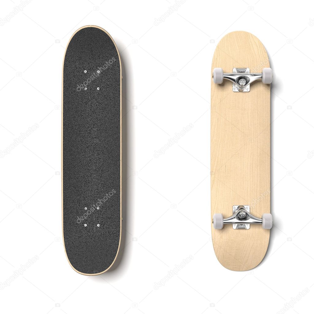 Skateboard deck isolated