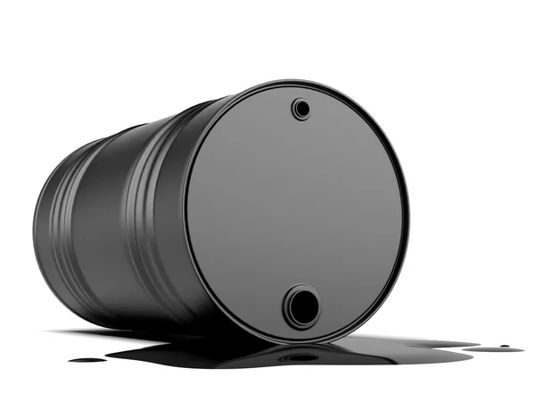 Spilling oil from the barrel — Stock Photo, Image