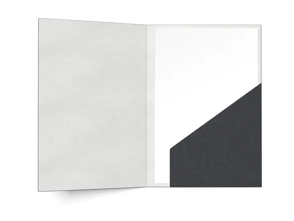 Carpeta negra con una hoja —  Fotos de Stock