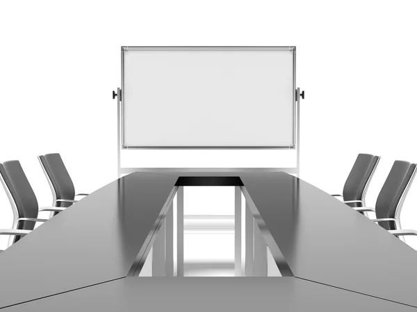 Conferentietafel en bestuur voor presentaties — Stockfoto