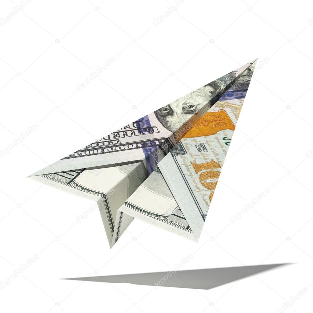 Paper dollar plane