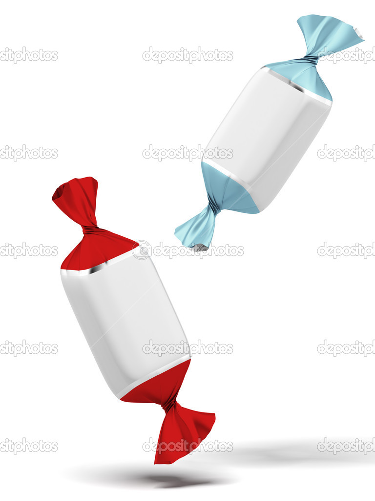 Two wrapped candies
