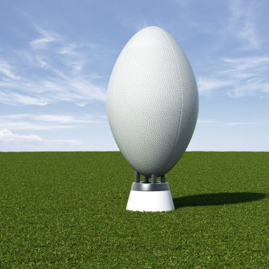 Rugby top yeşil çimen