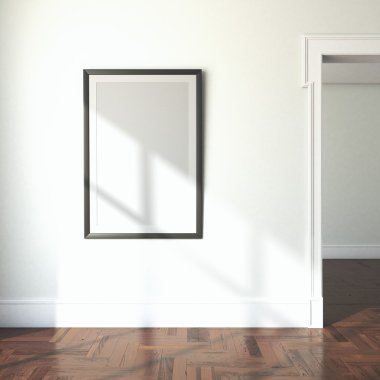 boş çerçeve ve kapı ile iç