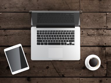 Dijital tablet ile dizüstü bilgisayar
