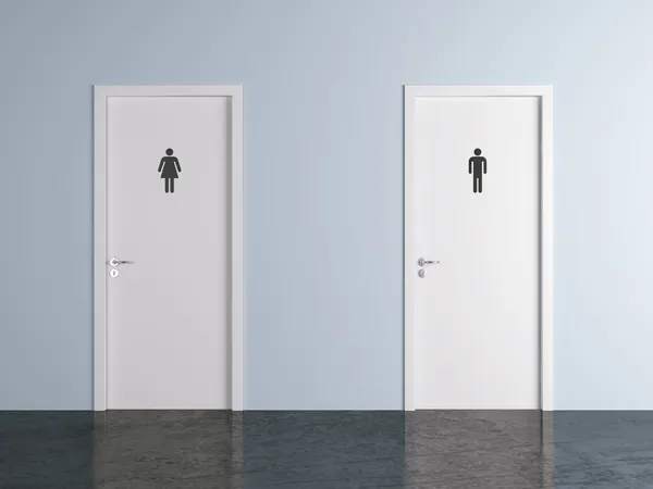 Portes de toilettes pour hommes et femmes — Photo