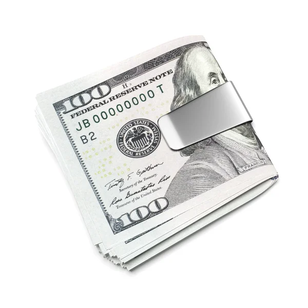 Dollars in money clip — Stock Photo, Image