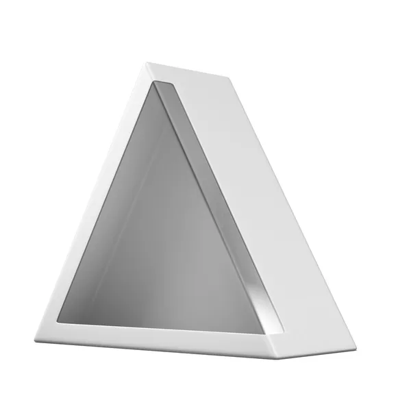 Package triangular shape Box with window — Stock Photo, Image