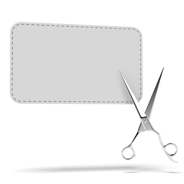 Scissors cut mark — Stock Photo, Image