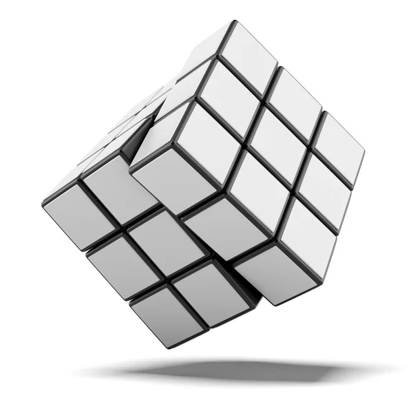 Cubo com lados brancos — Fotografia de Stock