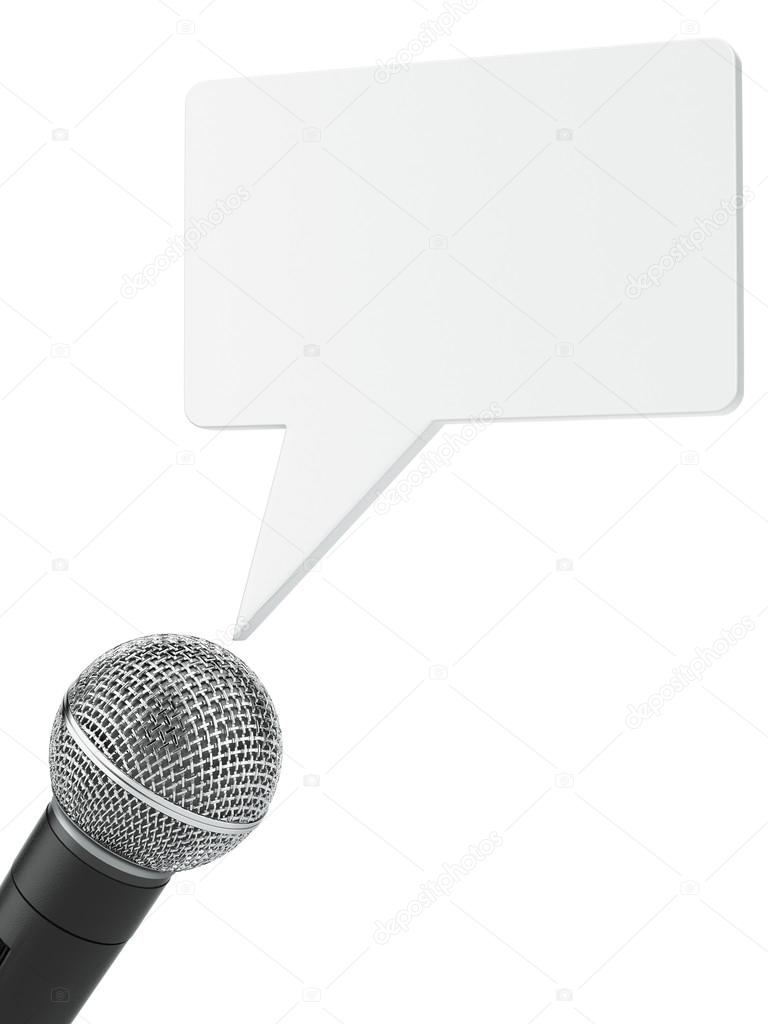 Microphone with bubble chat