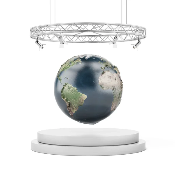 Earth on podium  (Earth map provided by NASA) — Stock Photo, Image