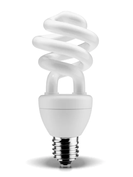 Witte energiebesparende lamp — Stockfoto