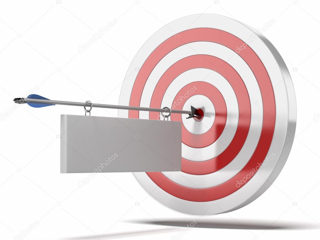 Target and arrow with plate