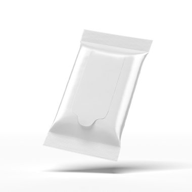 Beyaz ıslak mendil paketi