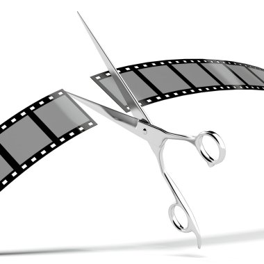 Film şeridi makas ile