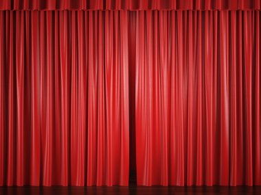 parlak nokta kırmızı perdeler