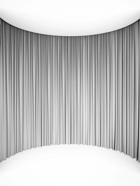 Círculo cortinas brancas — Fotografia de Stock