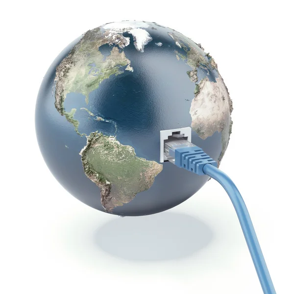 Ethernet-подключенный глобус — стоковое фото