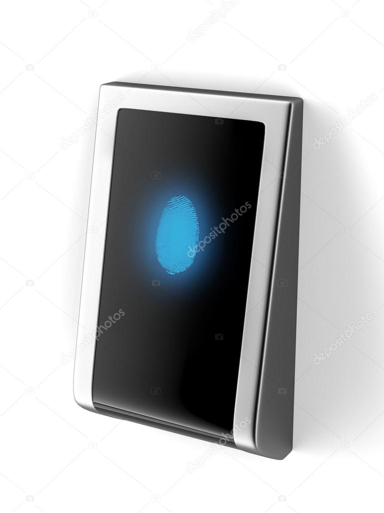 Biometric scan of a finger
