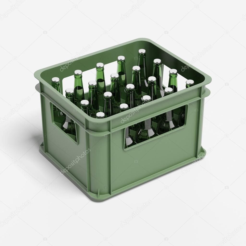 Drink crate with beer bottles