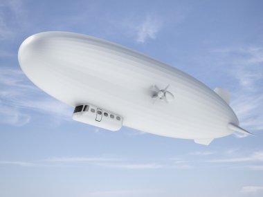 Airship in sky clipart