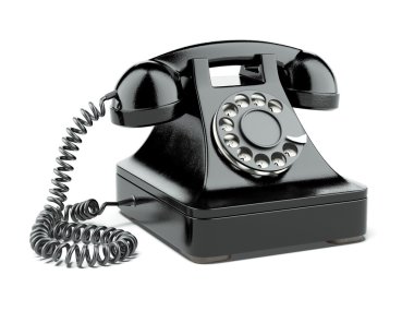siyah eski telefon