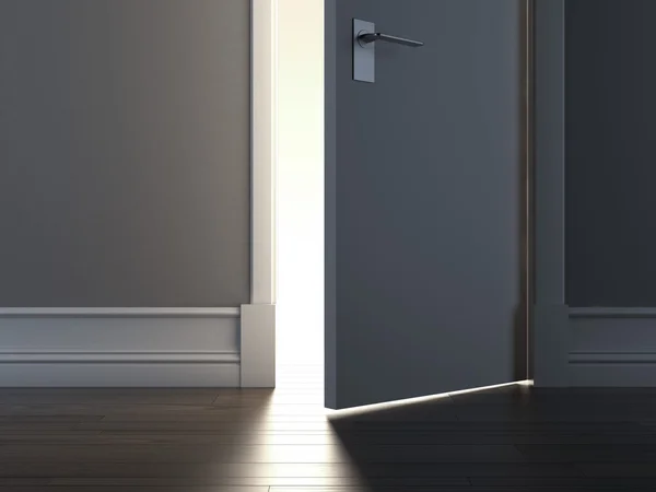 Açık kapı ile light — Stok fotoğraf