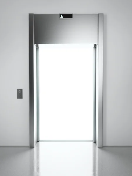 Lift met licht binnen — Stockfoto