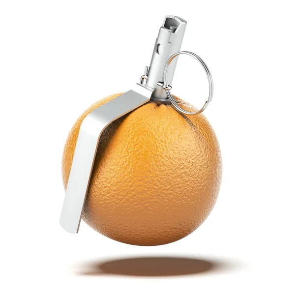 Orange with grenade detonator — Stock Photo, Image