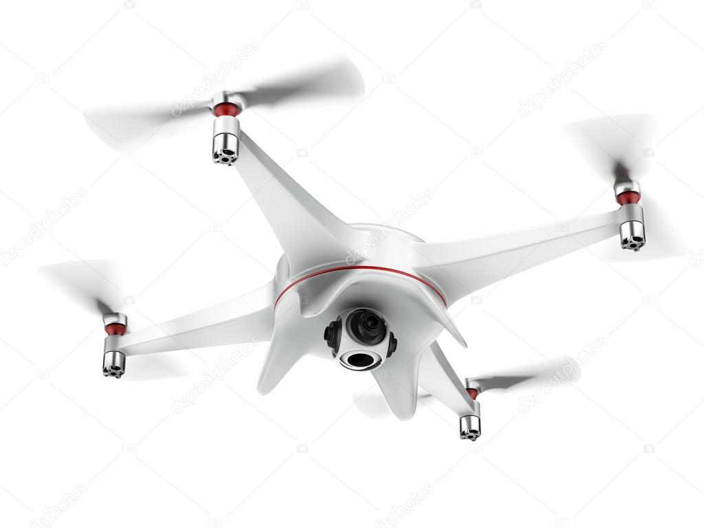 White quadrocopter