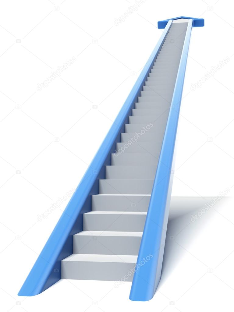 Blue arrow stair