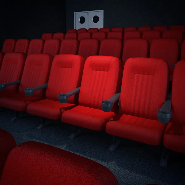 Üres mozi vagy a színház auditorium — Stock Fotó