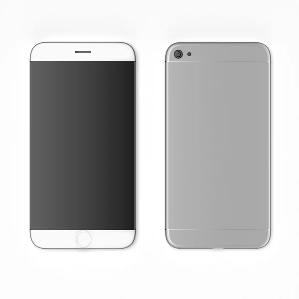 Branco novo smartphone — Fotografia de Stock