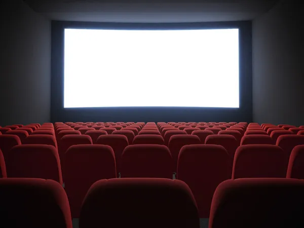 Cinema screen with seats — Stock Photo, Image