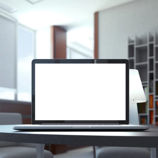 Laptop on table — Stock Photo, Image