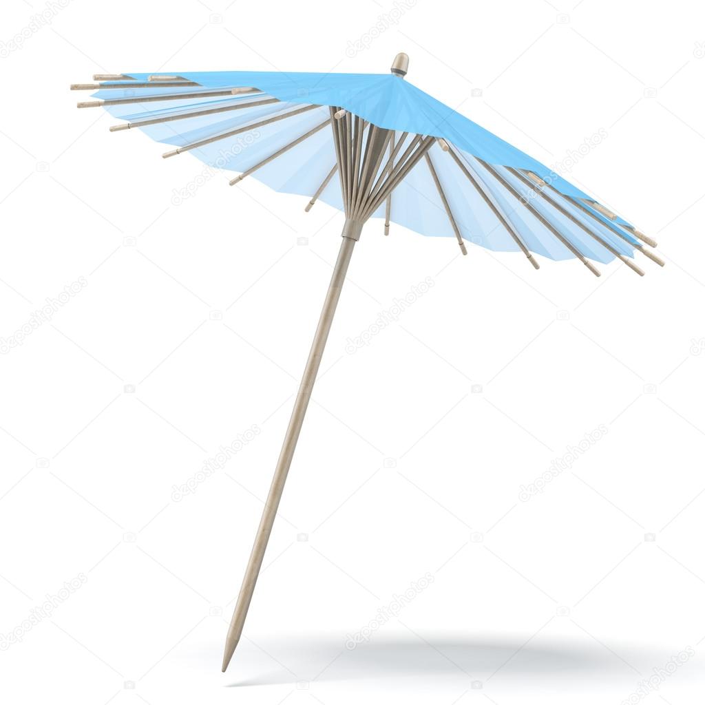 Blue cocktail umbrella
