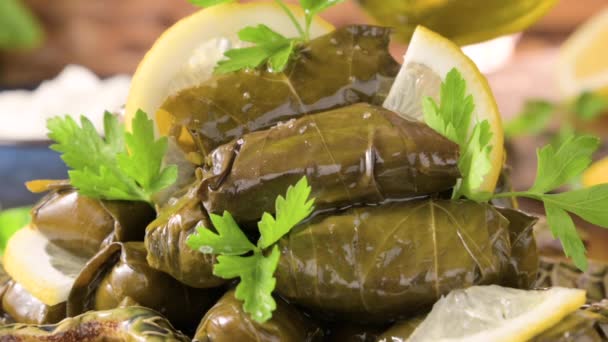 맛있는 요구르트 넣었다 레바논 사람인 사라마 있습니다 레바논의 튀르크족 요리중 — 비디오