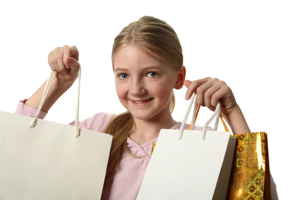 Pretty Girl Holding Shopping Bags — Stock Photo, Image