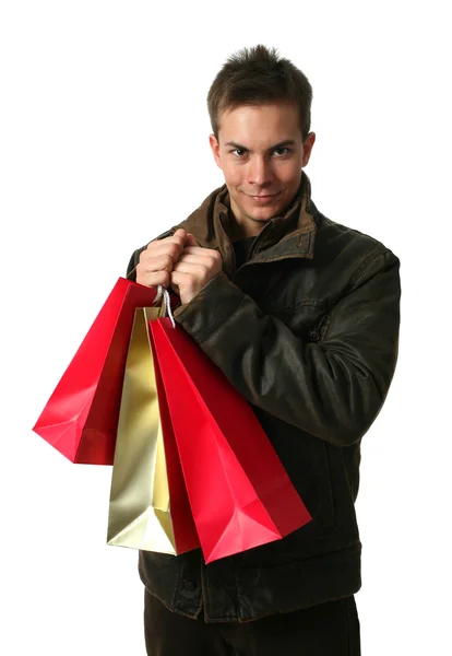 Young Man with Shopping Bags — Stock Photo, Image