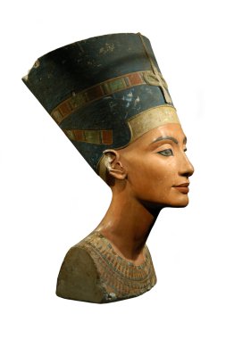 Kraliçe nefertiti üzerinde beyaz izole