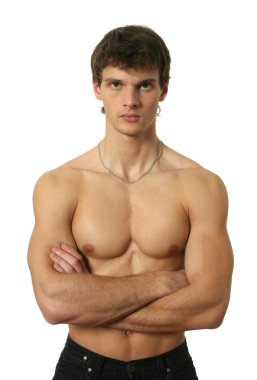 Genç kaslı adam