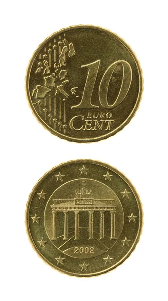 Ten Eurocents Coin — Stock Photo, Image