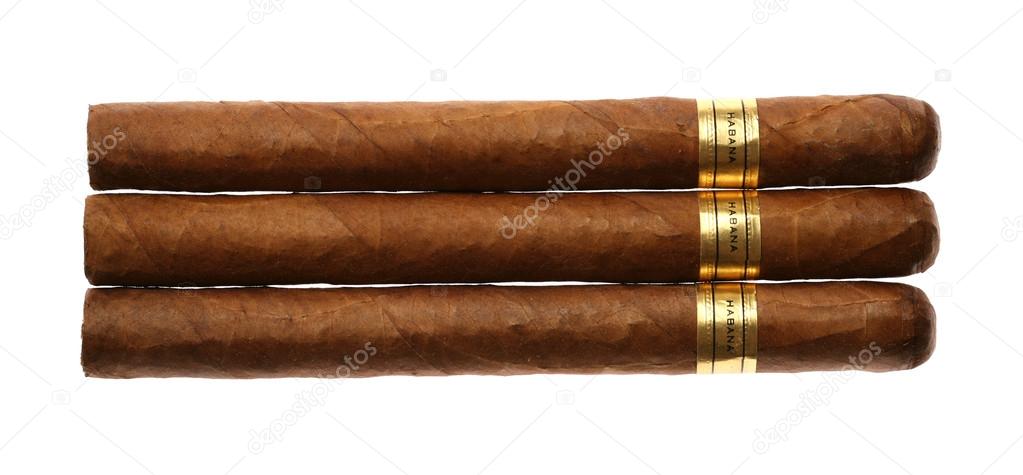 Havana Cigars Set Isolated on White