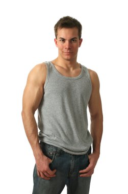 Genç kaslı adam