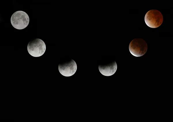 Полное лунное затмение — стоковое фото