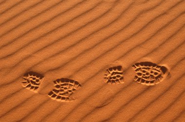 Footsteps in the Sahara Desert clipart
