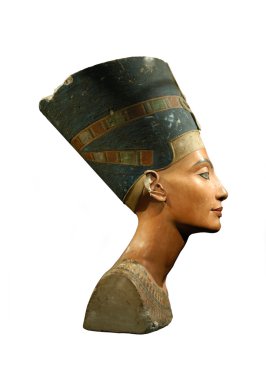 Kraliçe nefertiti üzerinde beyaz izole