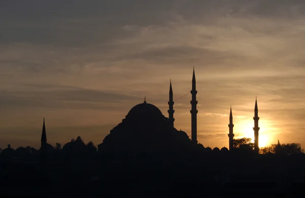 Suleymaniye moskee bij zonsondergang — Stockfoto