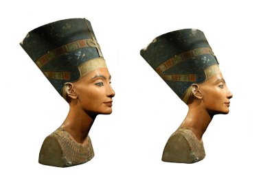 Kraliçe nefertiti üzerinde beyaz izole